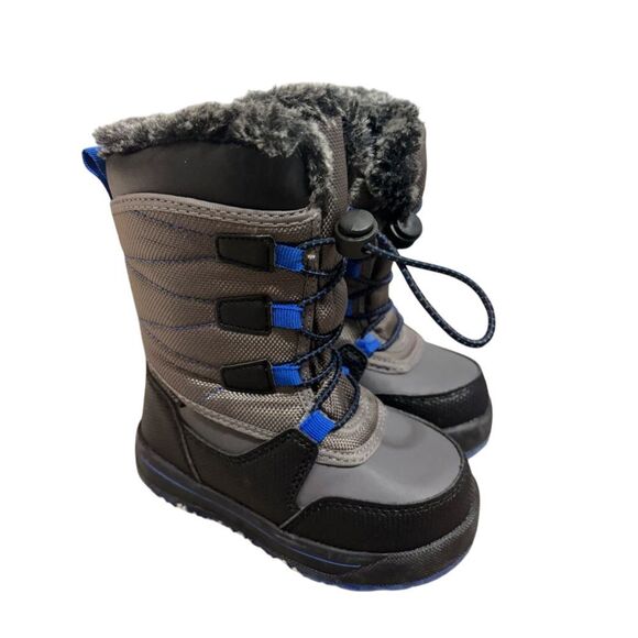 Wonder Nation Toddler Snow Boots Size 8 Blue Gray Warm Insulated Unisex‎ Boy - Picture 1 of 6